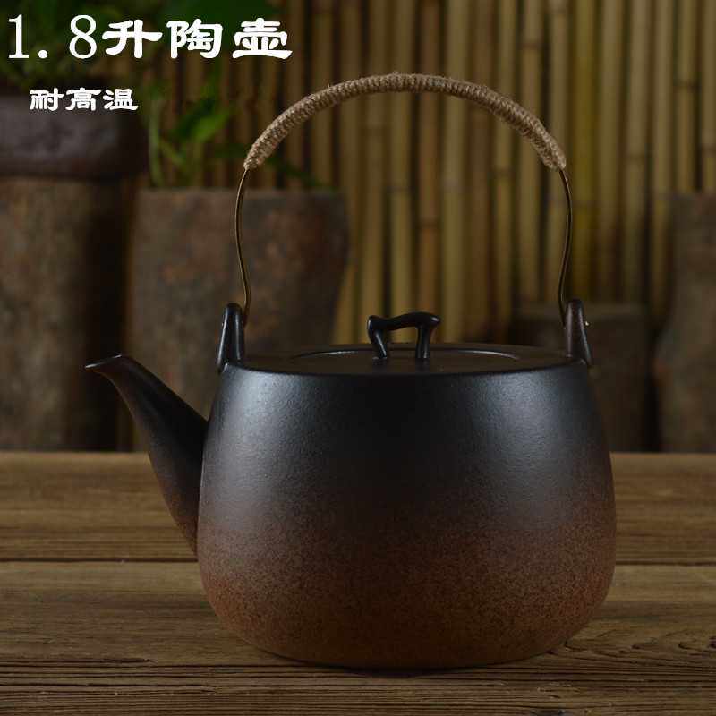 1.8升原矿陶壶烧水大容量家用紫砂煤气灶电陶炉煮茶耐火提梁