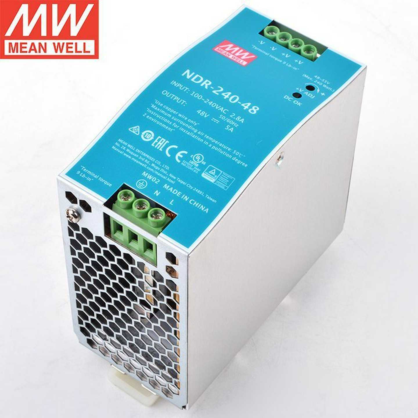 明纬开关电源HRP-150N3C-12/24/36/48带PFC电机300%峰值功率代理