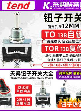tend天得钮子开关TO11 12B 13B 21 22 T5R11B 23B 复位 自锁