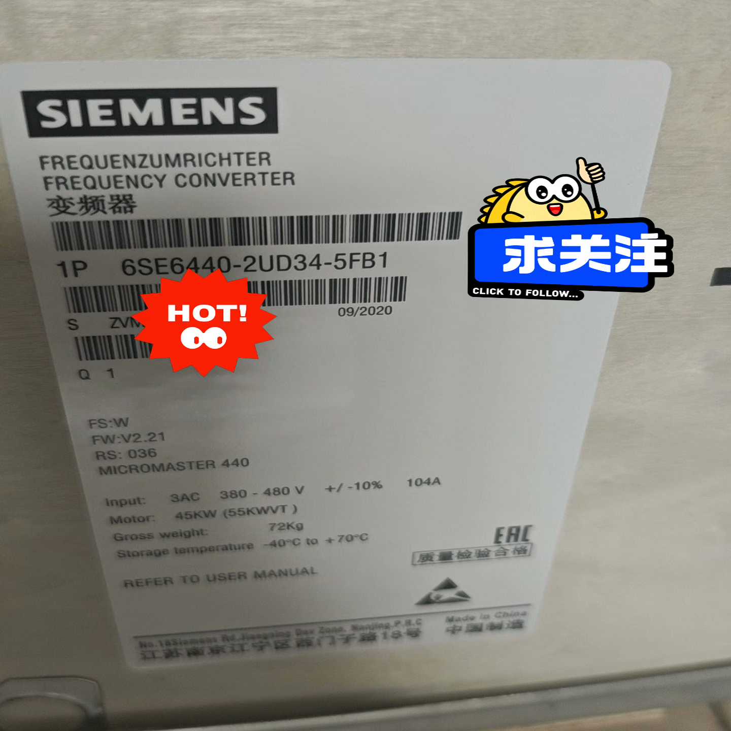 (询价)6SE6440-2UD34-5FA1/5FB1MM