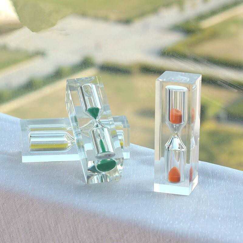 不易碎耐摔水晶30秒沙漏1分钟计时器儿童礼物创意玩具60秒倒