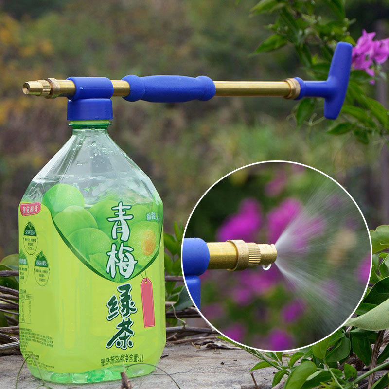 往复式抽拉喷雾器洒水壶手动推拉可乐饮料瓶喷水头浇花喷壶喷