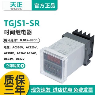 天正TGJS1 S220v24V SR双组循环数显时间继电器DH48S SJSS48A