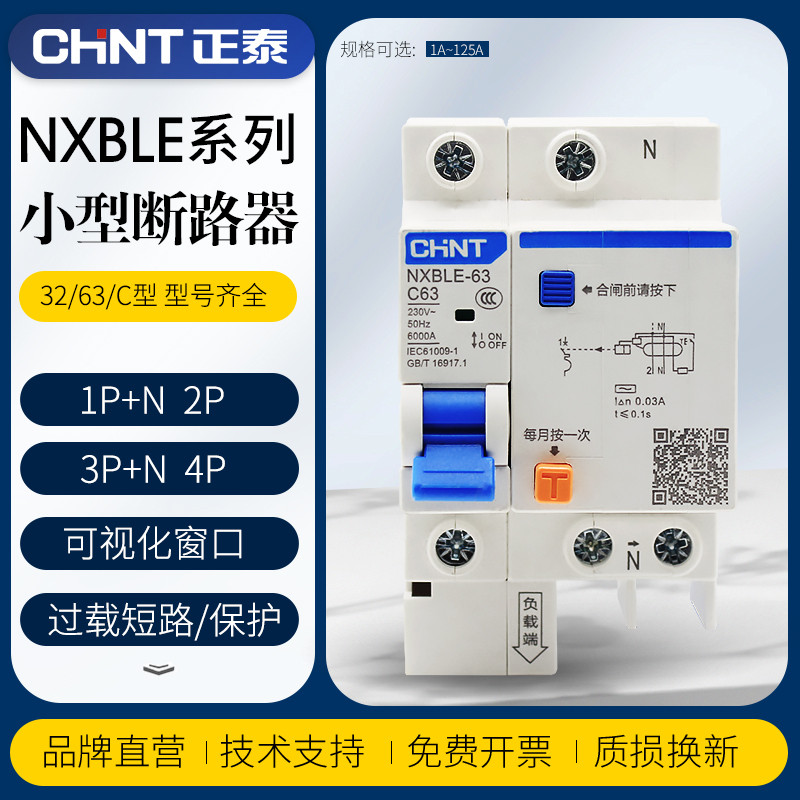 NXBLE-63/32家用2P断路器C10C16C25漏电保护器空气开关DZ47LE