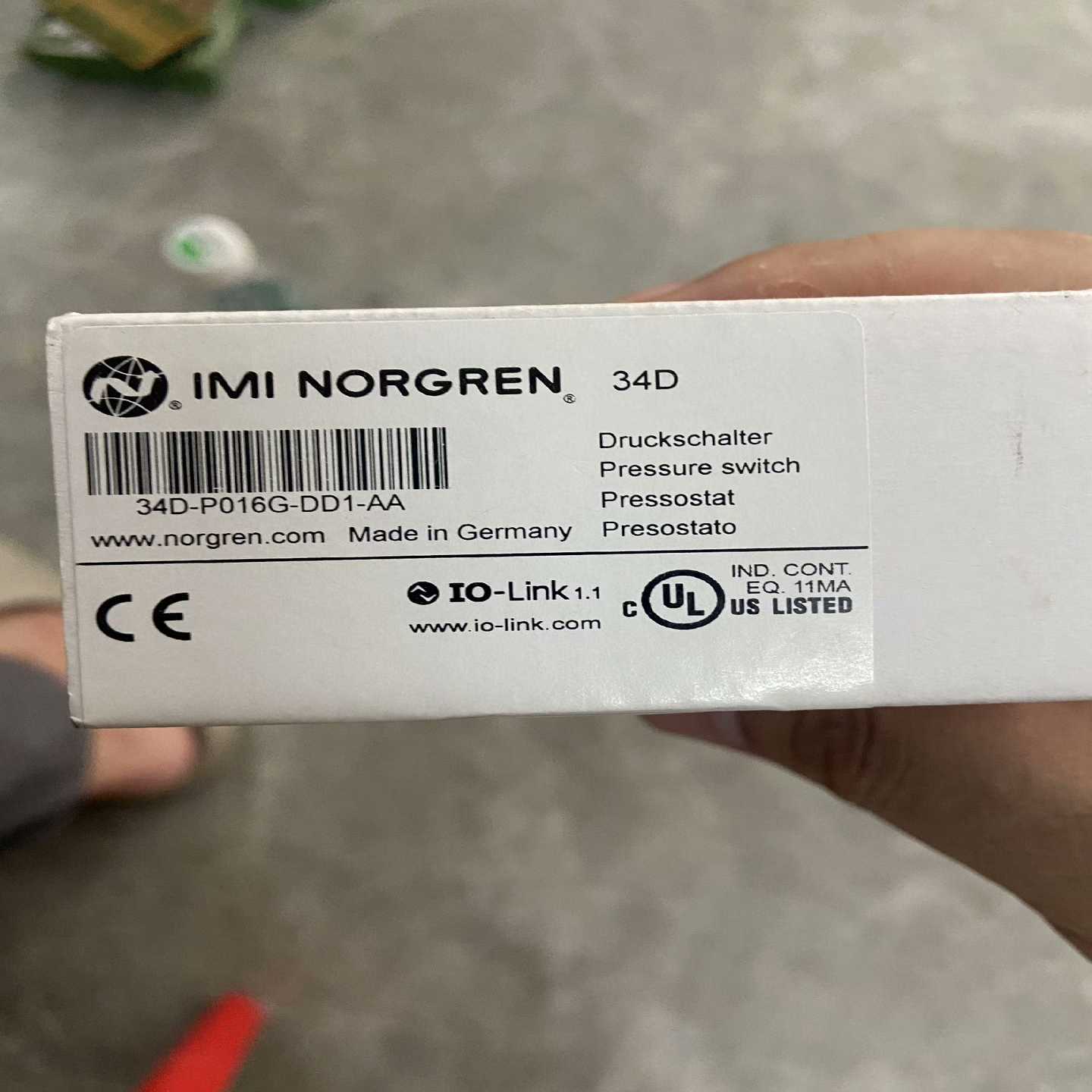 34D-P016G-DD1-AA诺冠NORGREN压力传感器【博航商行】