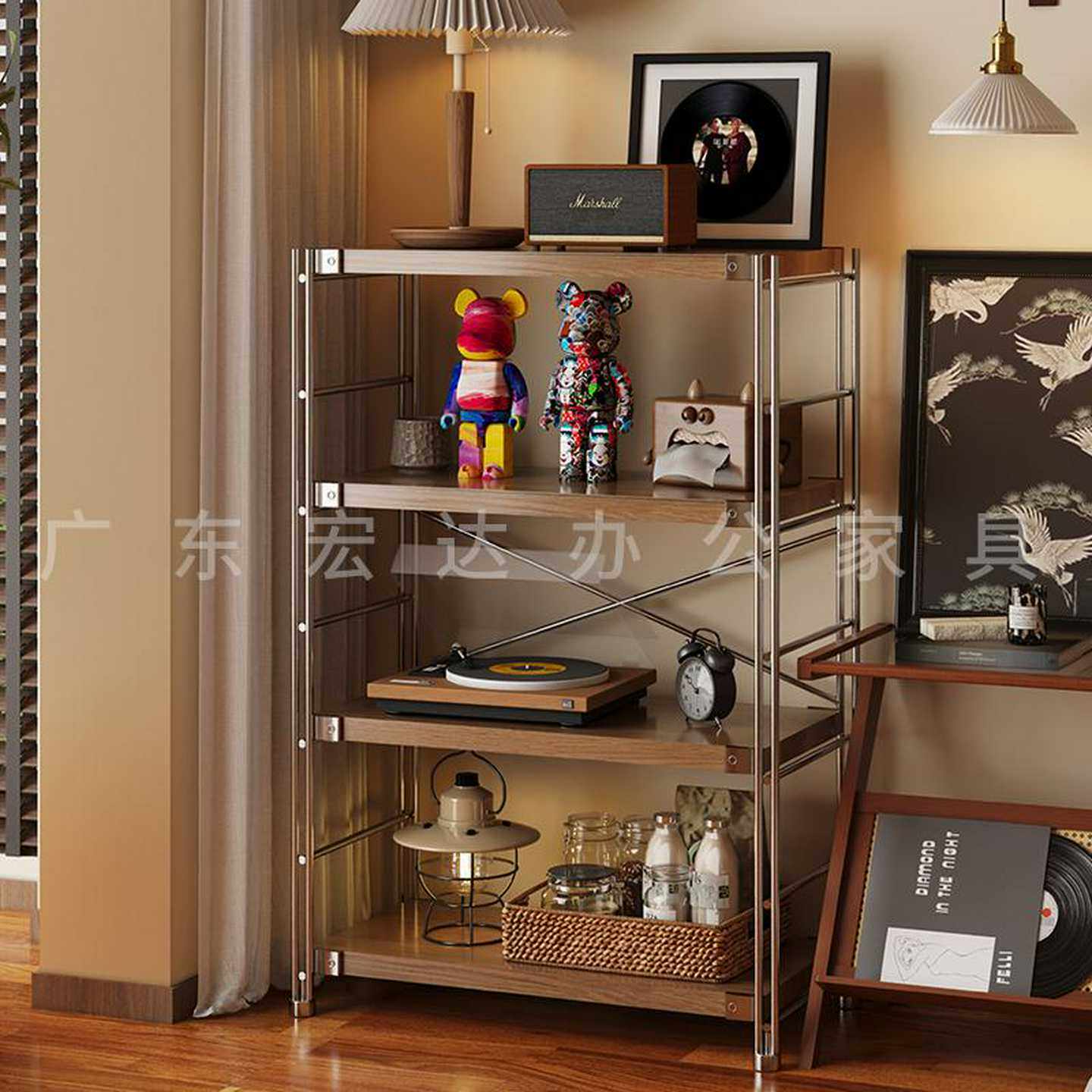 中古置物架客厅书架厨房微波炉储物架落地多层卧室家用日式收,商业/办公家具,置物架/陈列架/储物架/展示架,淘宝优惠券,粉丝福利购,淘宝优惠卷