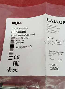 巴鲁夫传感器BES0005 BESG06EB-P~询价