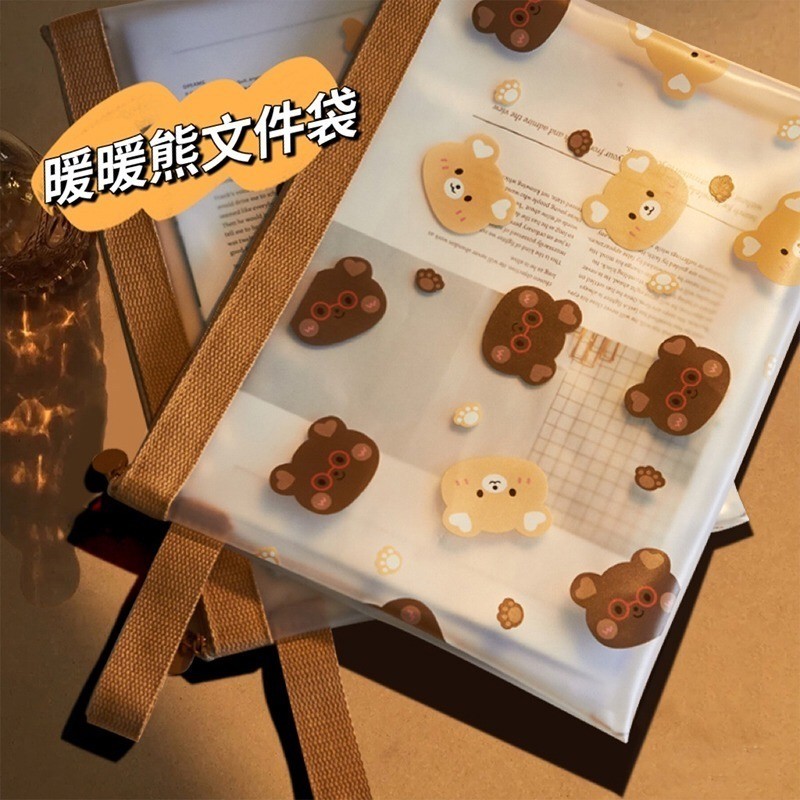 A4文件袋透明塑料防水小学生作业袋试卷收纳袋拉链式a5手提包补习