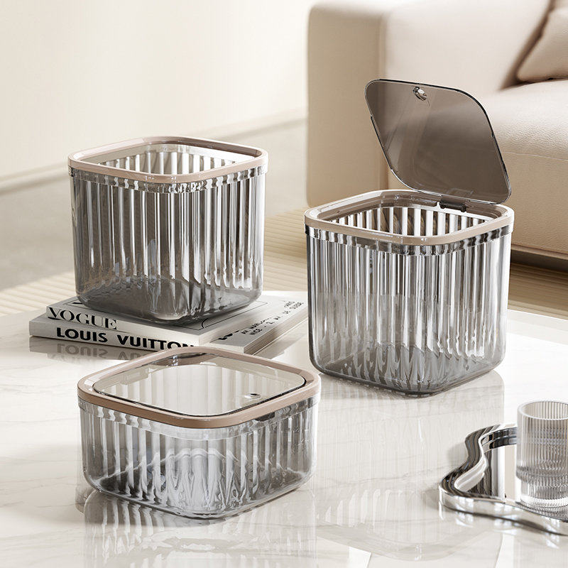 桌面垃圾桶家用厨房台面餐桌可爱小号卧室床头轻奢高颜值车载纸篓