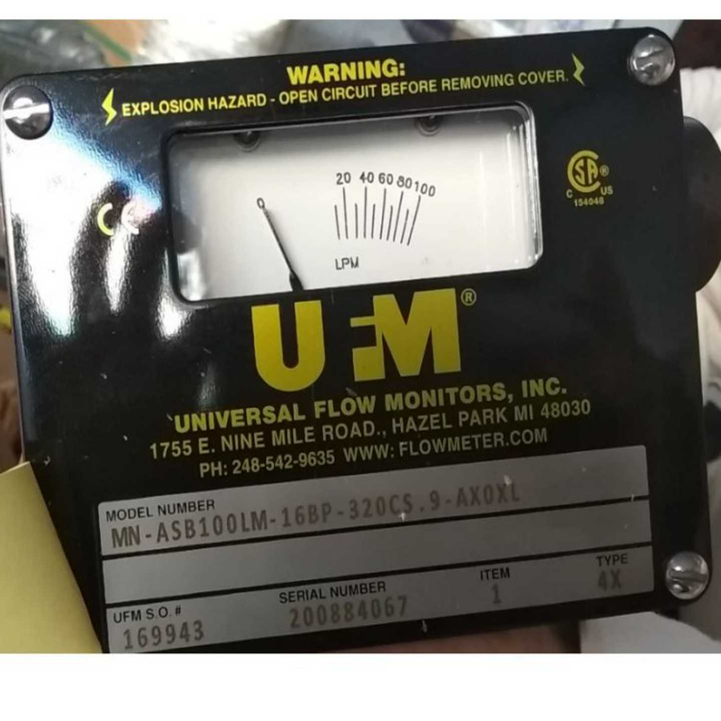 美国UFM/U F M 流量开关 MN-ASB100LM-16BP