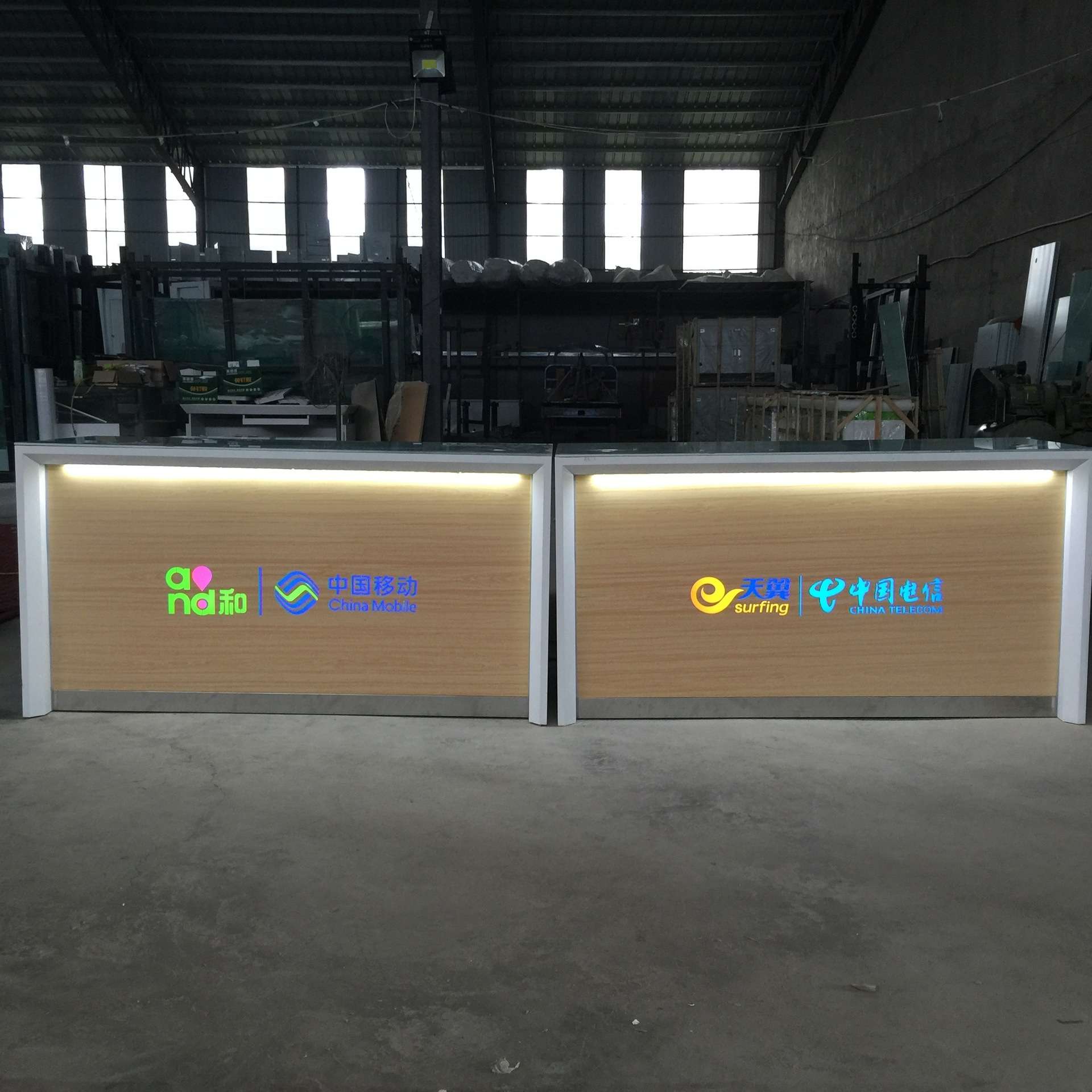 移动营业厅手机展柜前台收银业务办理咨询桌柜台受理台厂家