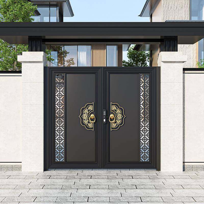 铁207艺别大门新中式庭院门农村户铝外围墙不门墅锈钢电动双开门,全屋定制,进户门,淘宝优惠券,粉丝福利购,淘宝优惠卷