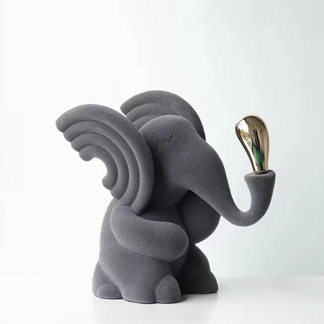 现书代简约创意镀大象摆件样板间童桌面售楼电处儿房QGA架软装饰