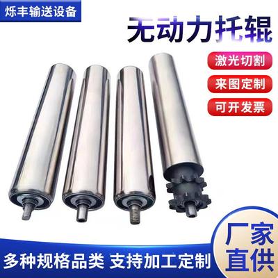 锌带滚轮不锈钢托BRG辊输主从动托动辊双链轮流水线送带无镀力滚