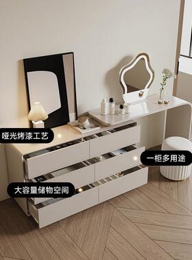 梳集物所制/半月妆台/油风bns05卧室斗台柜梳妆一体奶多功能储物