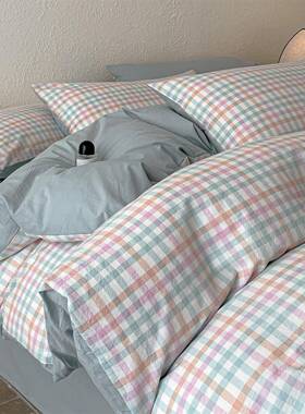 棉被套单件1米5宿舍全TAV棉水洗棉被纯罩200x2双c30m家用单人被芯