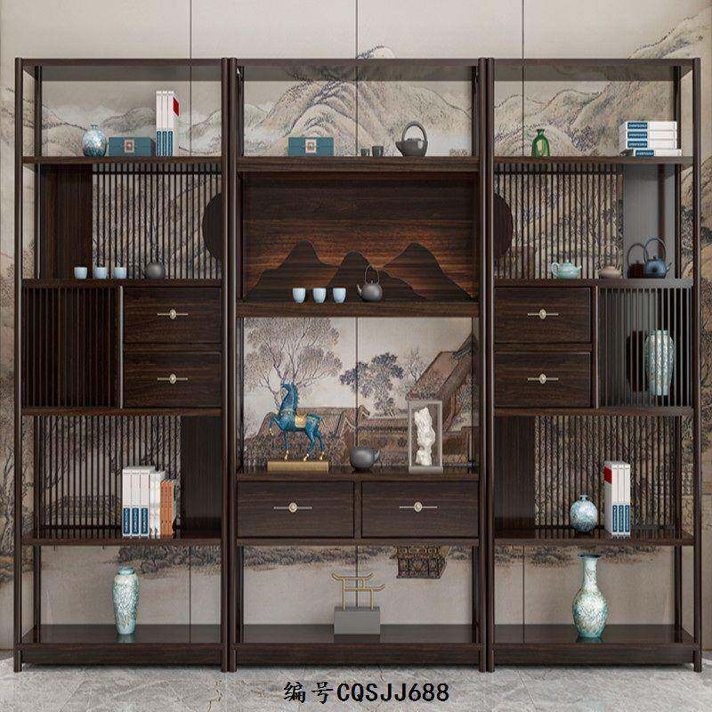 新中式实木大班台大无品牌/气办公桌老板桌下现代中式乌金办木公