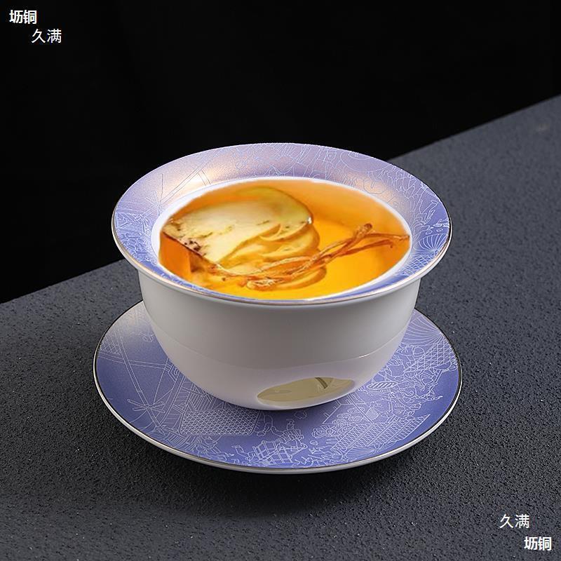 清骨明上佛河图瓷炖盅陶瓷明炉酒店上蜡烛加热AL804923跳墙餐具位