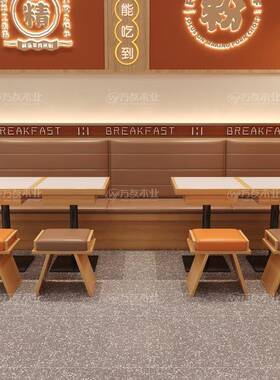 子面馆桌椅组合米村饭烧桌带抽54640屉烤店餐桌拌商用餐饮家具卡