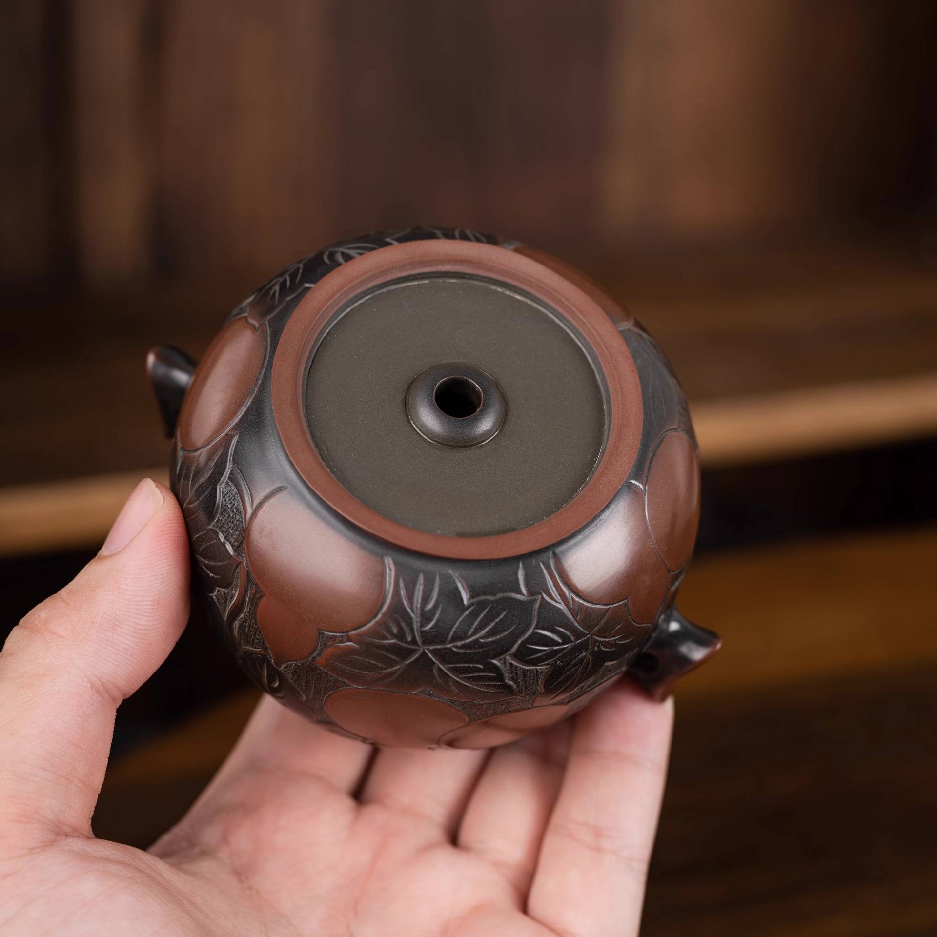 钦州坭兴陶葫芦斗漏壶名家大师家用茶器纯手工原矿窑变高端泡茶壶