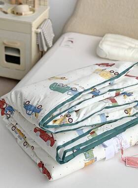 AVKU类全棉春秋冬儿童卡通印花被仿鹅被绒纤维学生宿舍单人被