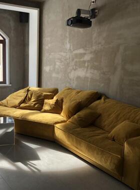 Baxtr意式轻奢极简计大异e形沙沙发羽绒三防科技布发TJZ转角设师