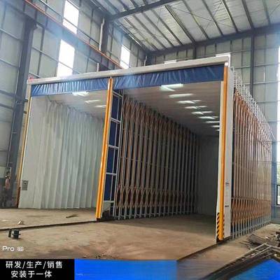 移动式伸缩喷漆房房晾房保设备大型伸缩喷漆环房电动折叠RFG打干
