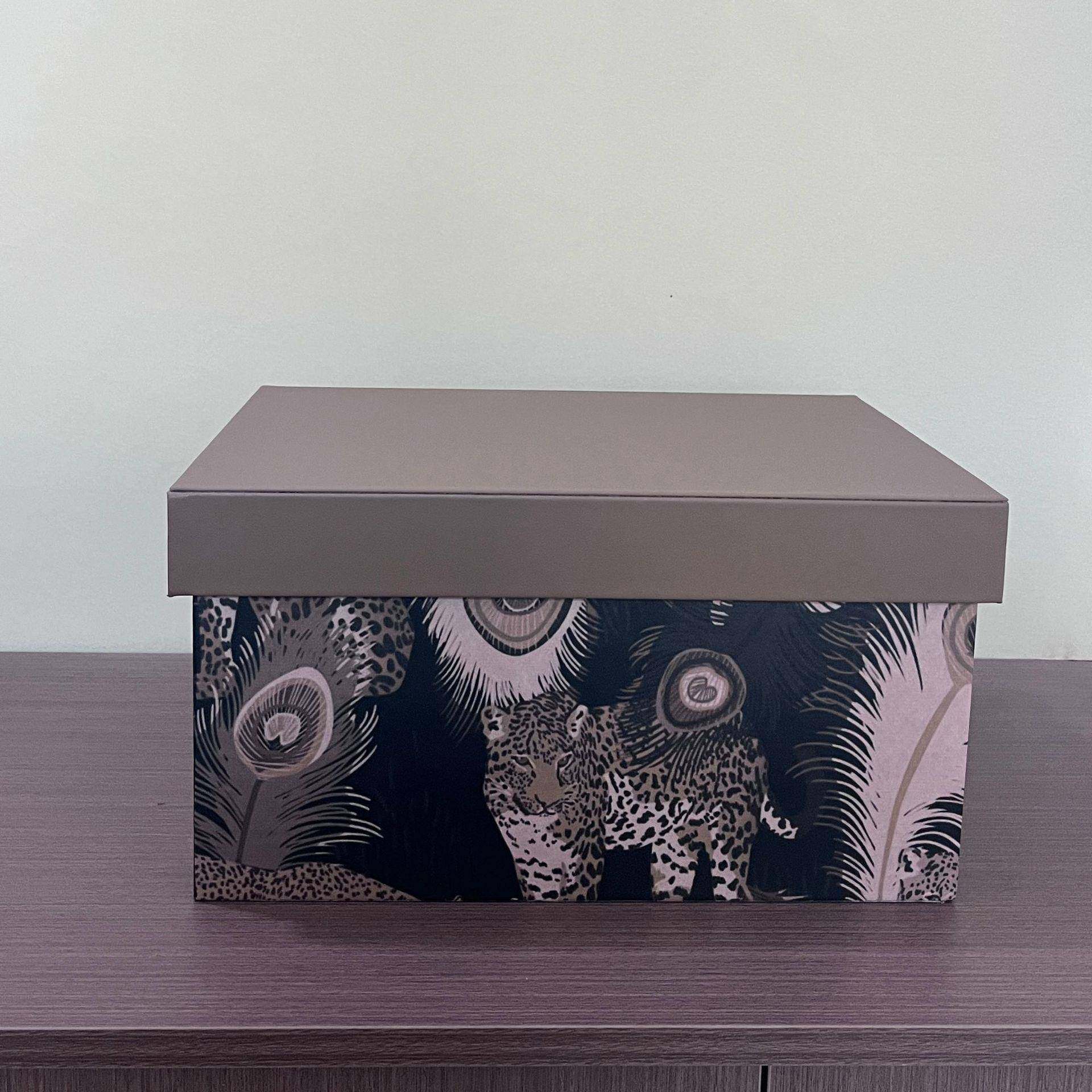 轻奢法式间复中古经典古提花收纳箱高装THP档收纳盒软家居样板装