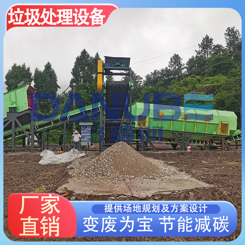装修饰垃圾筛分机 填埋场垃圾分拣设备 建筑垃圾资源化处理流水线