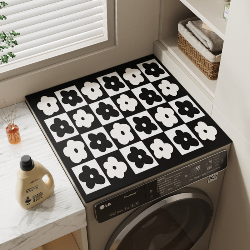 滚筒全自动洗衣机盖垫防水防晒防尘罩双门冰箱床头柜硅藻泥保护垫