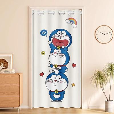 卡通门帘隔断帘家用2025年新款房间隐私遮挡帘空调挡风帘子免打孔