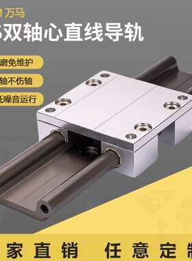 免维护直线导轨滑块WS-10-40双轴心圆滑台模组WJ200UM铝塑滑轨