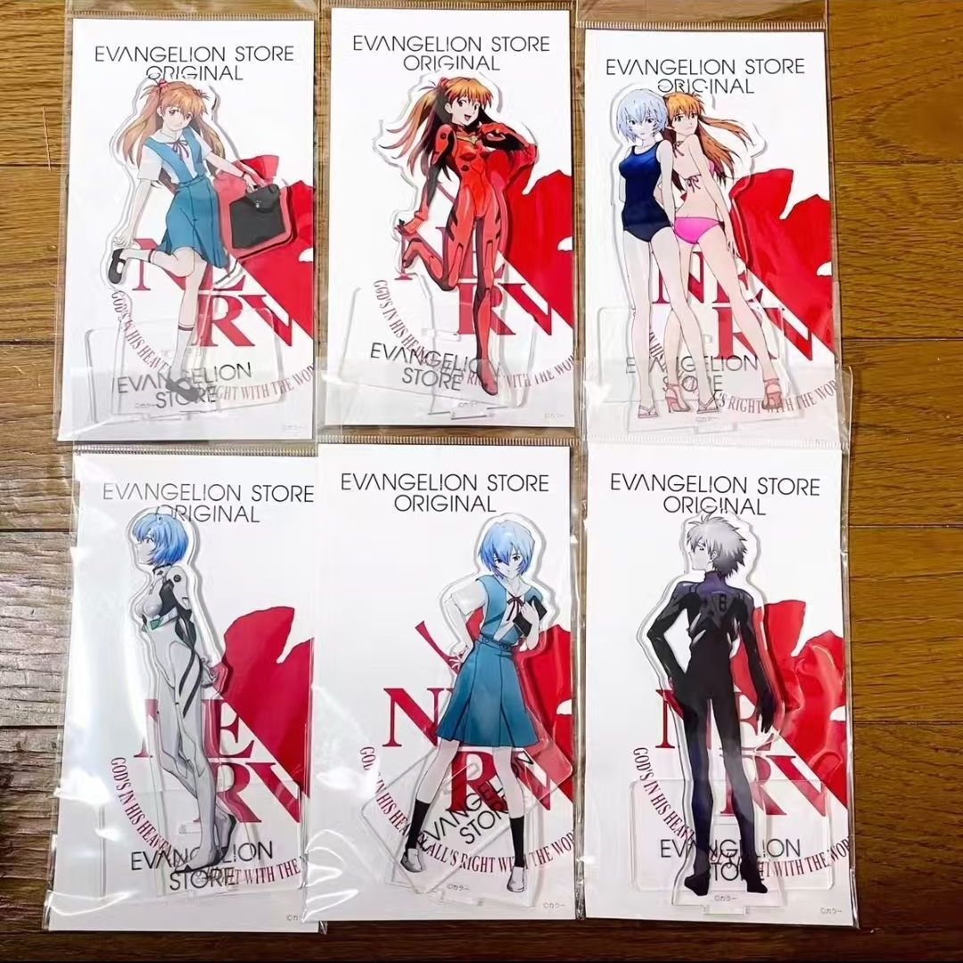 日谷EVA新世纪福音战士明日香绫波丽校服20周年纪念立牌原袋背板