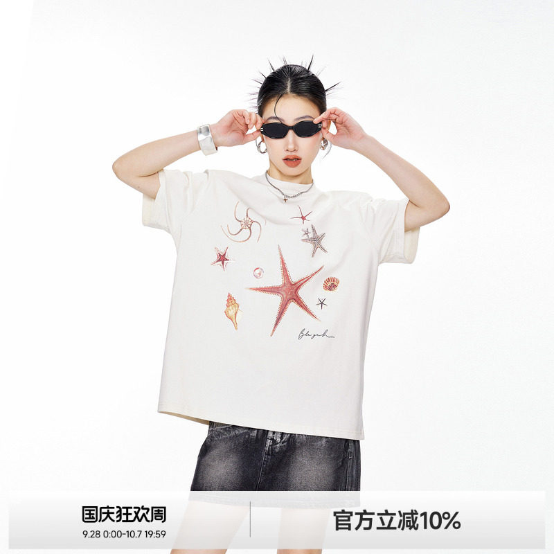 索罗娜海星短袖T恤女夏季图片