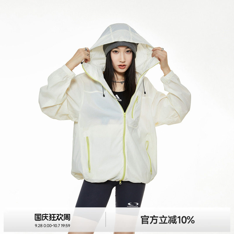 UPF50+美式户外撞色防晒衣女图片
