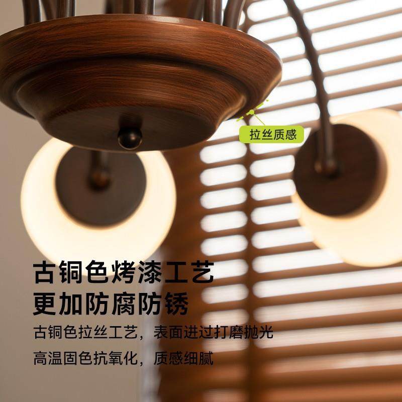 法式中客古厅吊灯复美式装主灯148魔豆灯大厅灯卧室吊灯中古山家