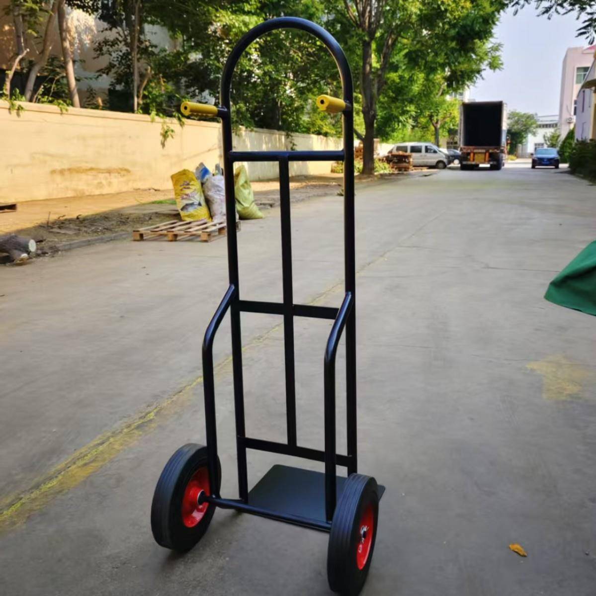 手车搬运车厚推强574载重工地农用加两轮拉货小车实心轮手推推车