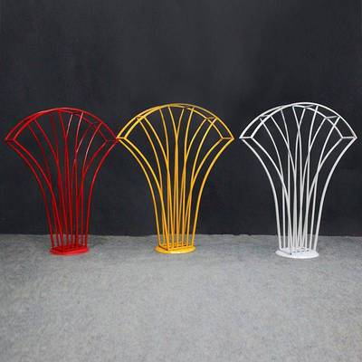 几何花架花呗花器摆件婚庆铁艺路引道具婚礼场景布置结婚桌花架子