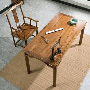 式中榆木书画法桌家用实木书桌仿古画案简约书桌原办公540桌写木