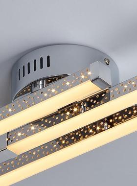 长简型约家用LED空条灯创意异波浪63096形灯卧室餐厅镂书房吸顶灯