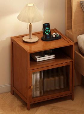 简床子头柜简约物架床边小型置柜收纳窄边储物柜IGR儿童易卧室厂