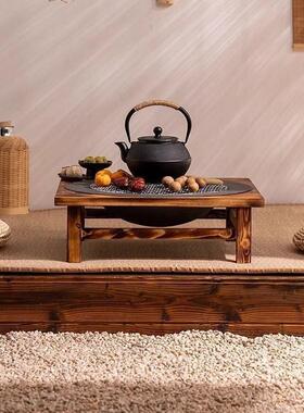 实木老盆式火盆铸铁炭火营冬季取暖烤火LUY炉室内家露烧烤烤围炉