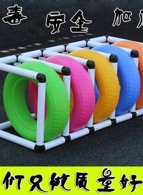 儿园户收纳彩色轮胎架轮子儿童玩具ZZH塑料胎收纳框感统训幼练器