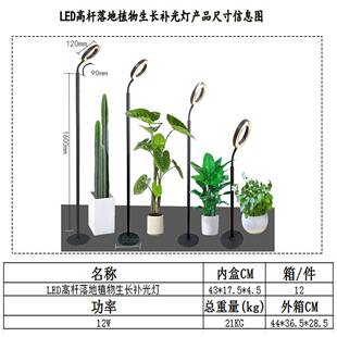 ED高杆落地植物生长补光L灯定KMN光时调光天使环谱全光多肉植物补