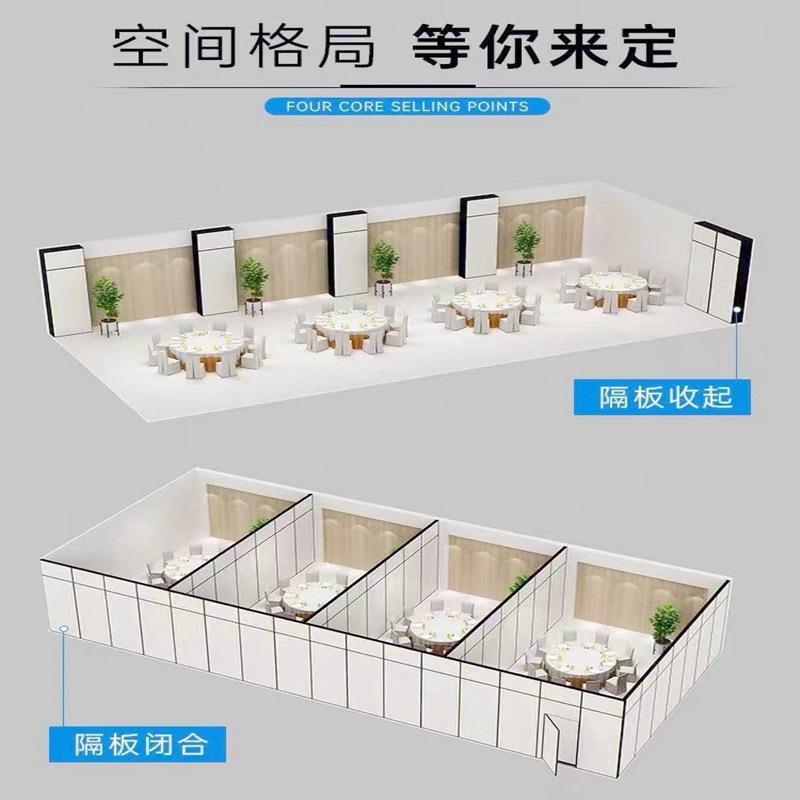 J^折叠门宴会厅展厅饭店移动推拉酒店活动隔断墙包厢会议室隔音屏