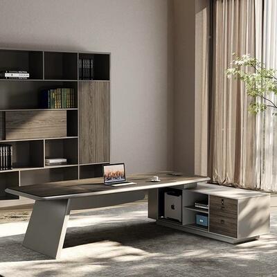 公高档老家板桌办公桌简约现961代裁经理办桌椅组总合大班台办公