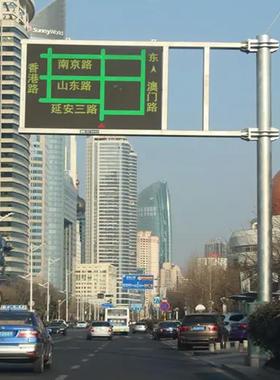 厂家led防d水显示屏高速162公路屏杆龙门le显示屏F导型交架通诱屏