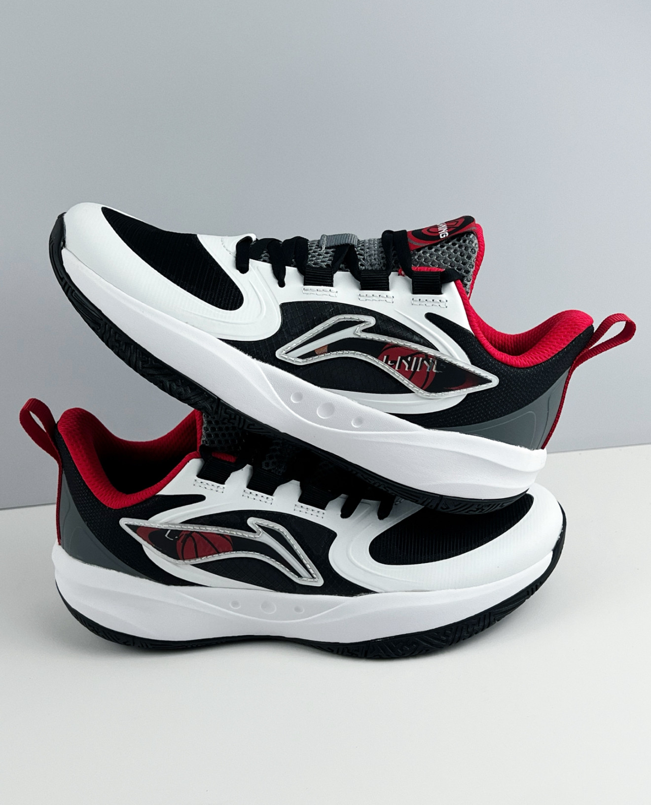 李宁童鞋篮球鞋男女大童款光能Pre回弹圆头青少年抗菌低帮运动鞋