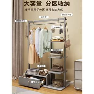 穿镜SLI衣玄关挂衣架子衣帽架一体家用轻奢功屉置物架多能酒抽店