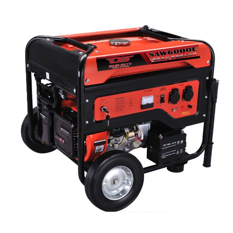 小型家用静音三相380v6kw汽油发电机电启动6千瓦汽油发电机